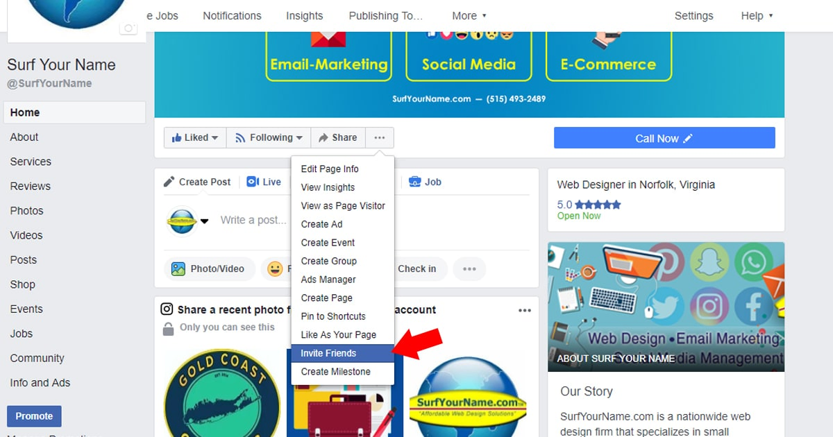 How To Invite Friends To Like You Facebook Page – Website Development – Web Design Agency