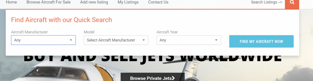 JetsOnMarket - Aircraft Listing - Web Design - Norfolk Web Development - Digital Marketing Firm