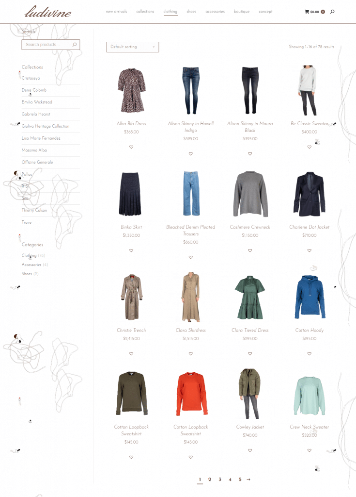 Boutique Ludivine - E-Commerce Website Design - Boutique Web Design - Fashion Website - French Boutique Website