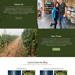 Gratefullane Winery Website Vineyard Website Designer - Social Media Marketing Company - Small Business Web Designer